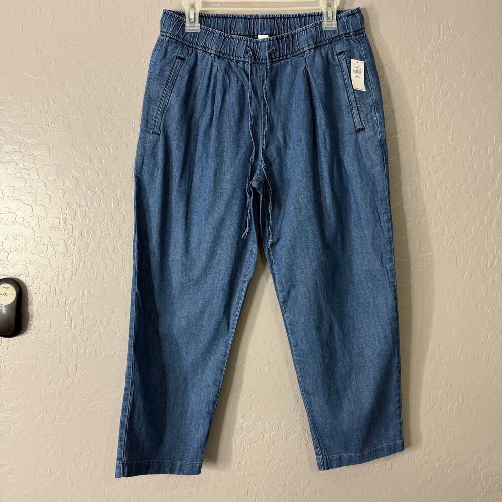 Old Navy Women's Billie Trouser Drawstring Denim Pants - Blue